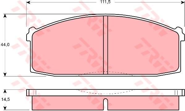 TRW Cotec Brake Pad Set Front GDB197