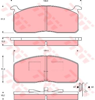 TRW Cotec Brake Pad Set GDB233