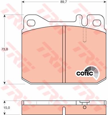 TRW Cotec Brake Pad Set Front GDB242