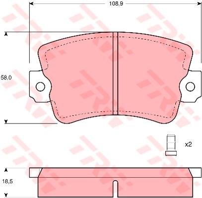 TRW Cotec Brake Pad Set Front GDB243