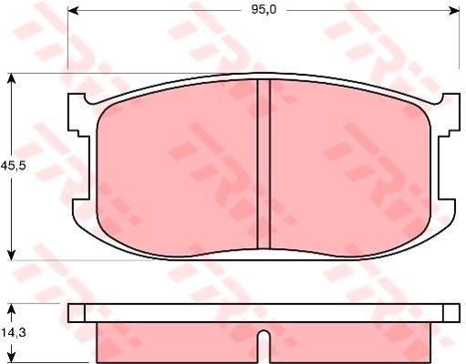 TRW Cotec Brake Pad Set Rear GDB252