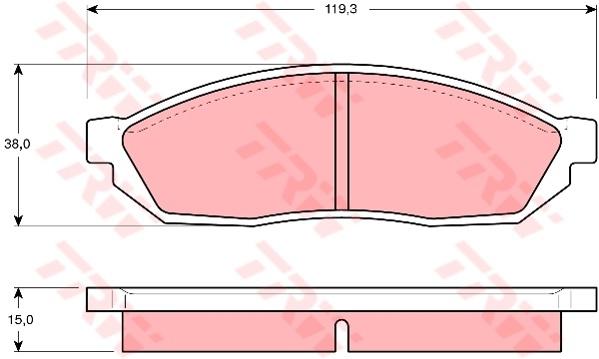 TRW Cotec Brake Pad Set Front GDB254