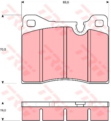 TRW Cotec Brake Pad Set Front GDB261