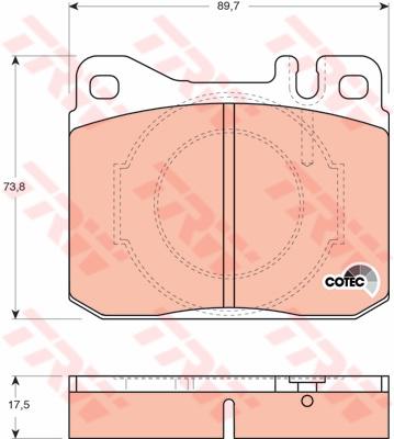 TRW Cotec Brake Pad Set GDB264