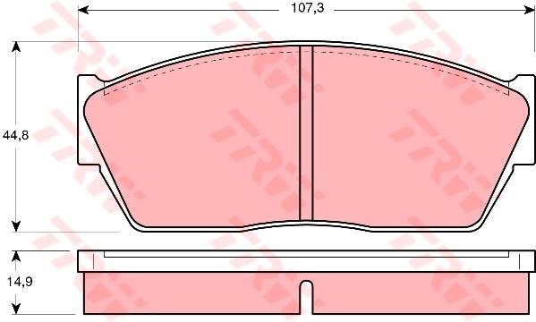 TRW Cotec Brake Pad Set Rear GDB284