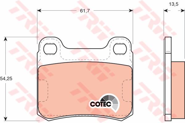 TRW Cotec Brake Pad Set Front GDB294