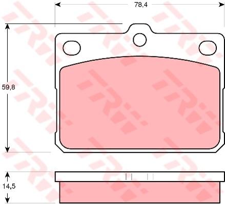 TRW Cotec Brake Pad Set Front GDB295