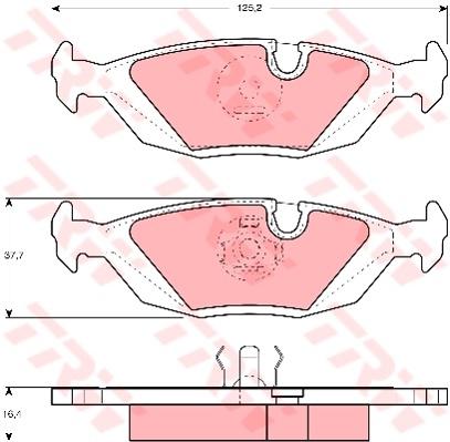 TRW Cotec Brake Pad Set Rear GDB299