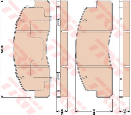 TRW Cotec Brake Pad Set Front GDB3027
