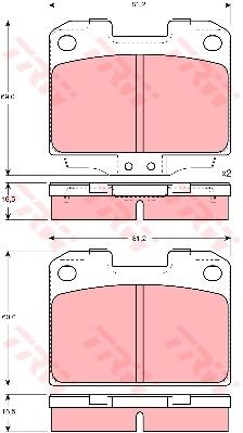 TRW Cotec Brake Pad Set GDB3104
