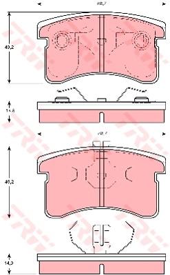 TRW Cotec Brake Pad Set Front GDB3126