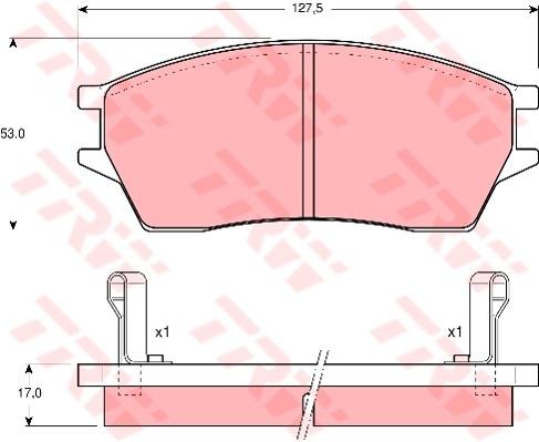 TRW Cotec Brake Pad Set Front GDB3128