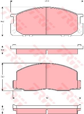 TRW Cotec Brake Pad Set GDB3130