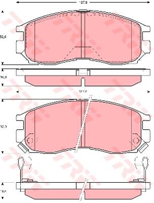 TRW Cotec Brake Pad Set Front GDB3133