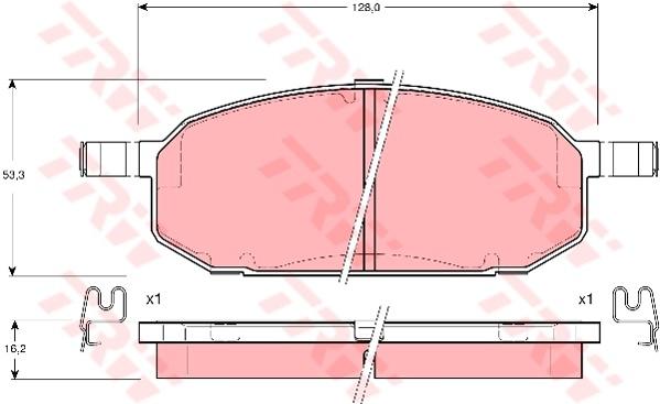 TRW Cotec Brake Pad Set GDB3153