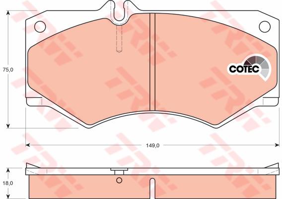 TRW Cotec Brake Pad Set Front GDB317
