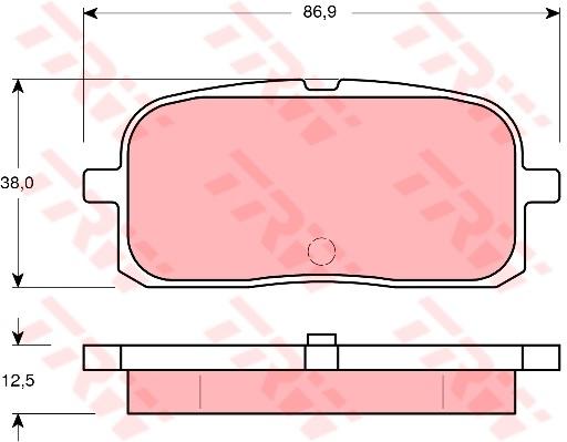 TRW Cotec Brake Pad Set Rear GDB3225
