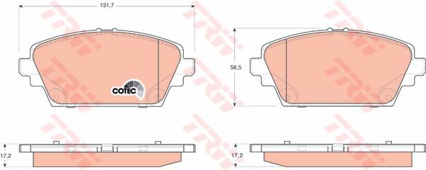 TRW Cotec Brake Pad Set GDB3227