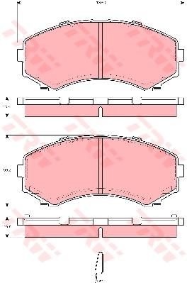 TRW Cotec Brake Pad Set GDB3254