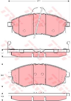TRW Cotec Brake Pad Set Front GDB3256