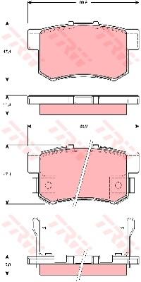 TRW Cotec Brake Pad Set Rear GDB3269