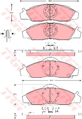 TRW Cotec Brake Pad Set GDB3281