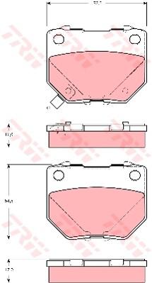 TRW Cotec Brake Pad Set Rear GDB3308