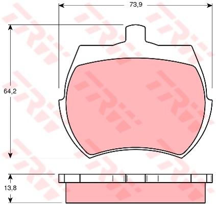 TRW Cotec Brake Pad Set GDB332