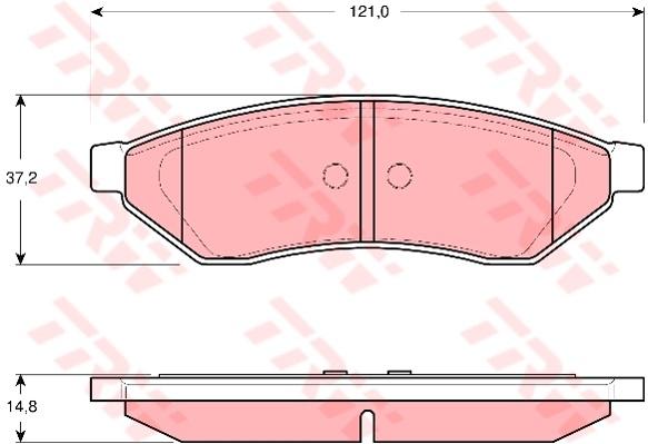 TRW Cotec Brake Pad Set Rear GDB3346