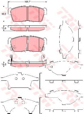 TRW Cotec Brake Pad Set GDB3359