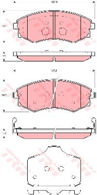 TRW Cotec Brake Pad Set Front GDB3365