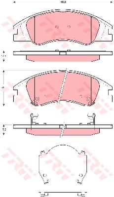 TRW Cotec Brake Pad Set Front GDB3367