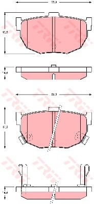 TRW Cotec Brake Pad Set Rear GDB3368