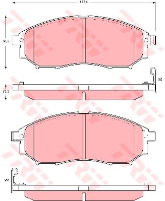TRW Cotec Brake Pad Set Front GDB3392