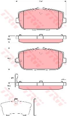 TRW Cotec Brake Pad Set Rear GDB3402