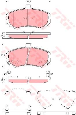 TRW Cotec Brake Pad Set GDB3431