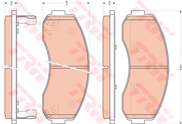 TRW Cotec Brake Pad Set GDB3434