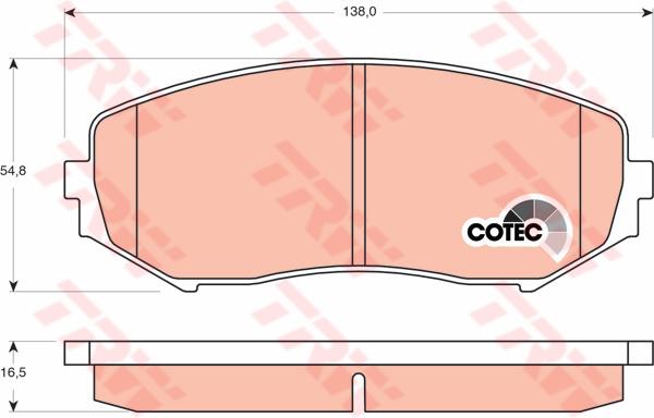 TRW Cotec Brake Pad Set GDB3443