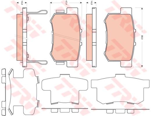 TRW Cotec Brake Pad Set GDB3447