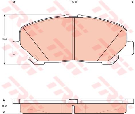 TRW Cotec Brake Pad Set GDB3455
