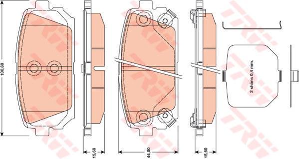 TRW Cotec Brake Pad Set Rear GDB3462