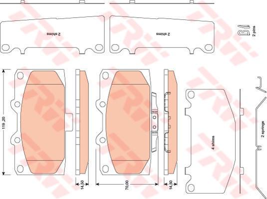 TRW Cotec Brake Pad Set GDB3470