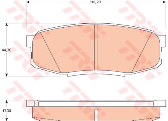 TRW Cotec Brake Pad Set GDB3491