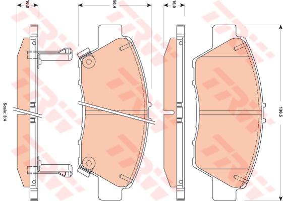 TRW Cotec Brake Pad Set GDB3493