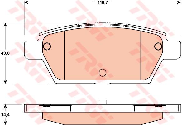 TRW Cotec Brake Pad Set GDB3517
