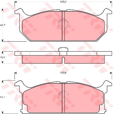 TRW Cotec Brake Pad Set Front GDB382