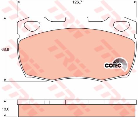 TRW Cotec Brake Pad Set Front GDB395