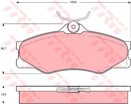 TRW Cotec Brake Pad Set Front GDB399