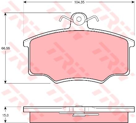 TRW Cotec Brake Pad Set Front GDB403