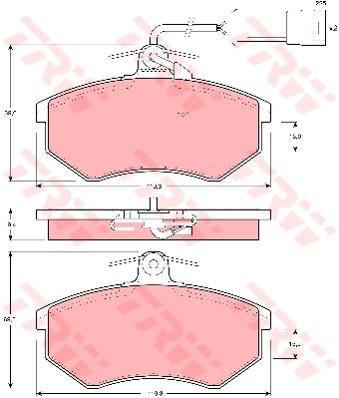 TRW Cotec Brake Pad Set Front GDB404